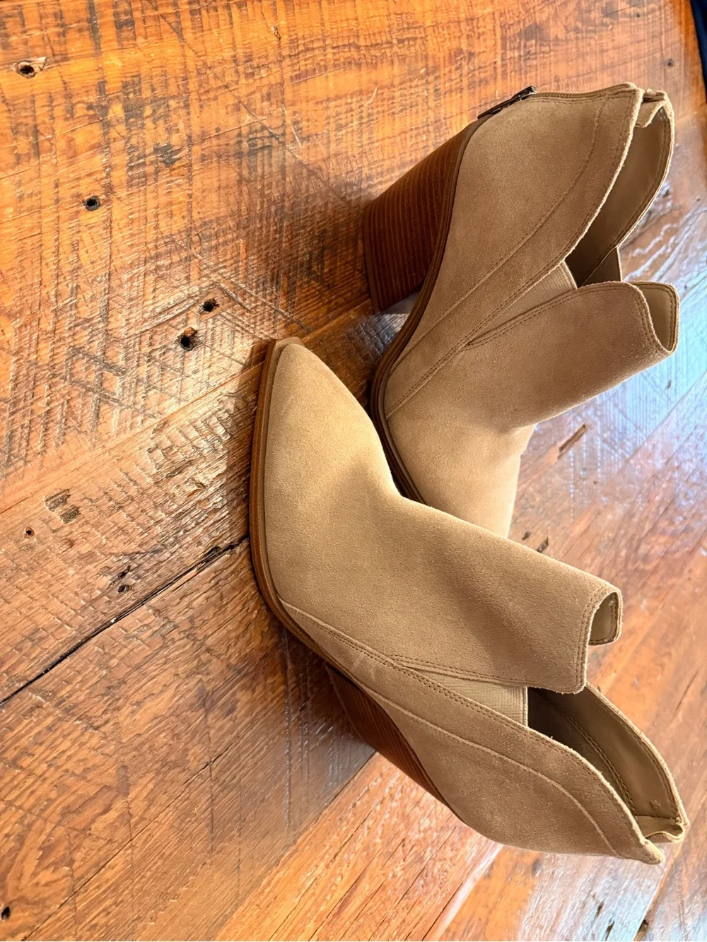 Vince Camuto Women’s Suede Ankle Boots in Beige